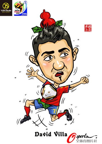 漫画:2010年世界杯球星--比利亚