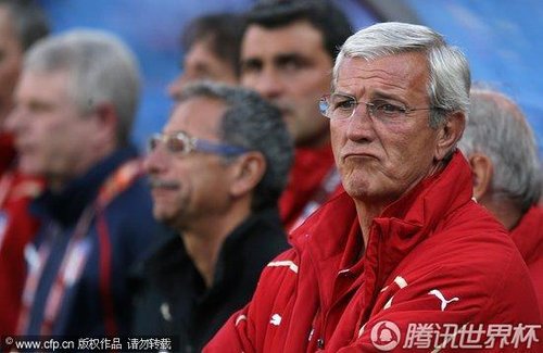 图文:斯洛伐克VS意大利 里皮愁眉不展_2010南