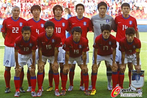 图文:韩国VS希腊 韩国队首发_2010南非世界杯