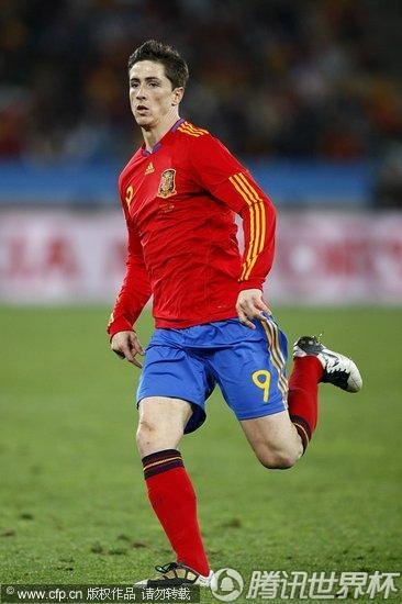 图文:西班牙1-0德国 西班牙前锋托雷斯_2010南