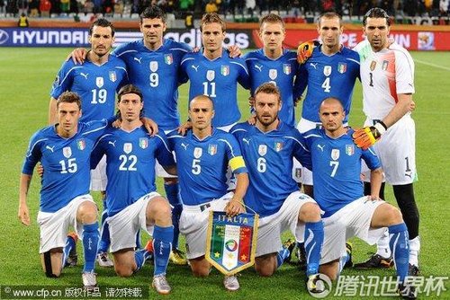 图文:意大利1-1巴拉圭 意大利队首发阵容_201