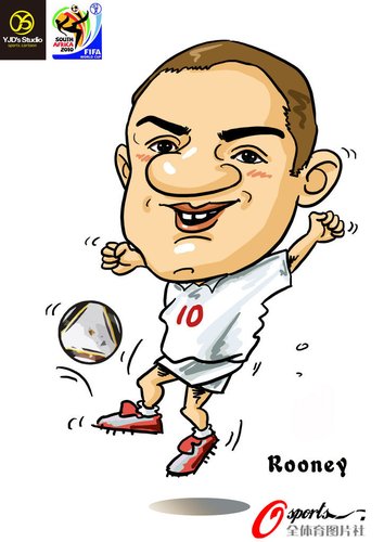漫画:2010年世界杯球星--鲁尼 _世界杯图片