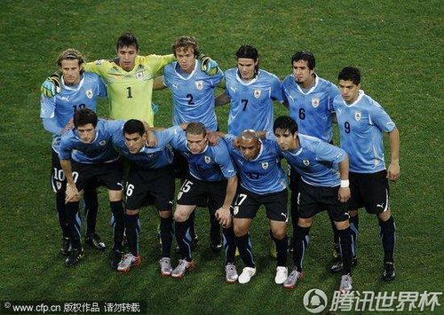 图文:乌拉圭VS加纳 乌拉圭队首发阵容_世界杯