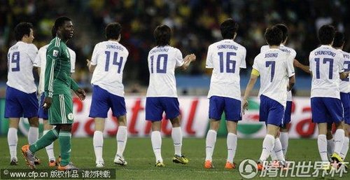 图文:尼日利亚VS韩国 韩国反超比分_2010南非世界杯
