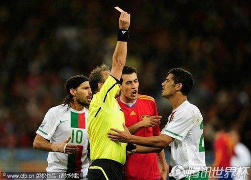 图文:西班牙1-0葡萄牙 科斯塔领直接红牌_世界