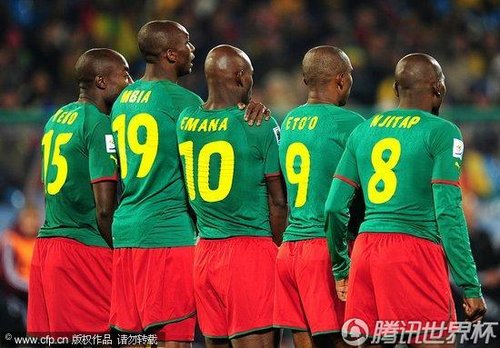 图文:喀麦隆1-2丹麦 红绿色的人墙_2010南非世
