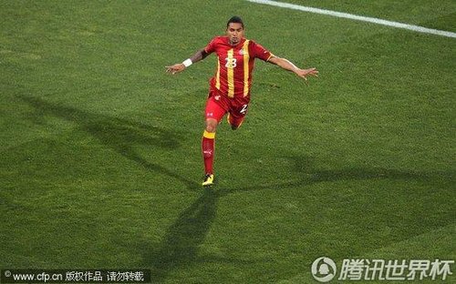 图文:美国vs加纳 博阿滕狂奔庆祝_世界杯图片