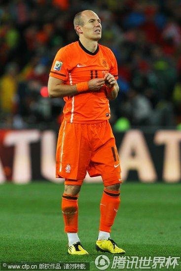 图文:荷兰0-1西班牙 罗本失望_世界杯图片