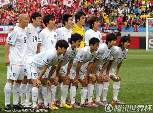 图文:乌拉圭VS韩国 韩国队首发11人_2010南非世界杯