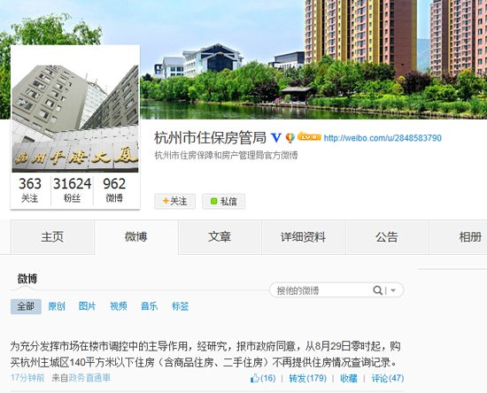 官方表态:杭州楼市全面取消限购 4年限购成为