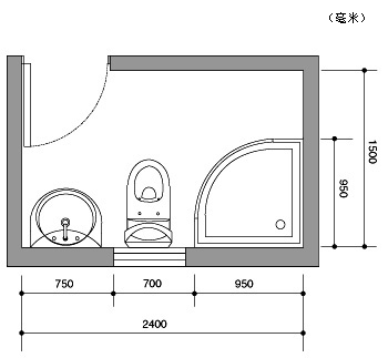 超实用卫浴平面规划图帮你设计浴室空间图