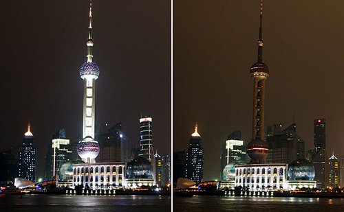 图文:世界各地熄灯一小时