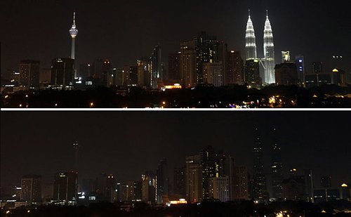 图文:世界各地熄灯一小时