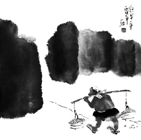 子夜墨魂周一波水墨人物画在温哥华展出