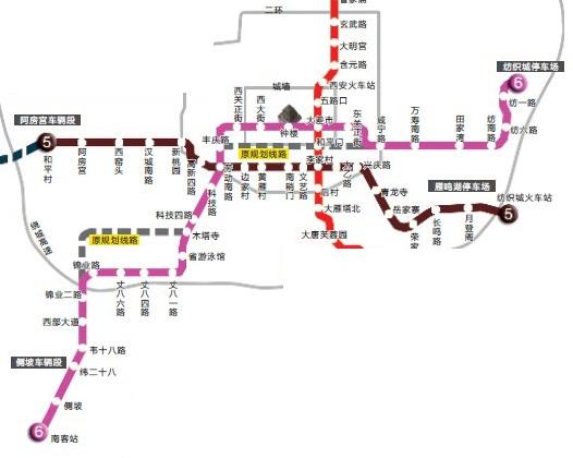 西安地铁六号线设28座站 从南客站至纺织城站