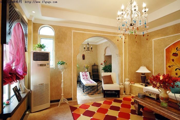 民族风+色彩浓郁 97平米摩洛哥样板房