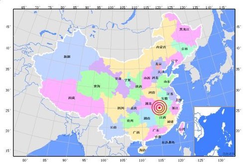 江西湖北交界发生4.6级地震 武汉南昌有感