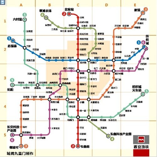 西安地铁线路规划图