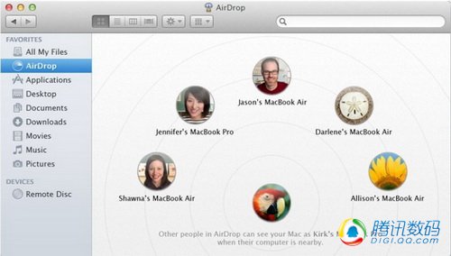 栏中的airdrop图标