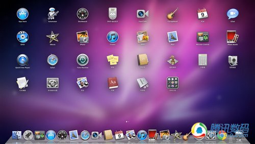 全新的launchpad+是mac上所有应用程序的全屏幕