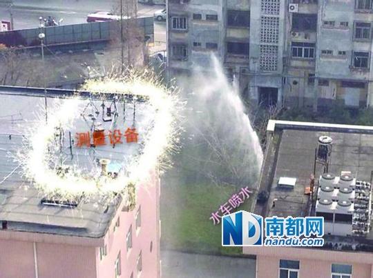 汉中环保局澄清向空气质量监测器喷水质疑(图)