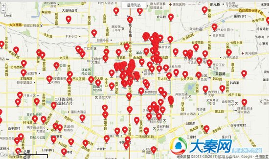 网友自制西安市公交小偷密集地图 引网络热议图片