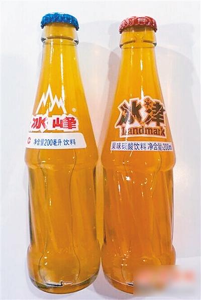 市场上出现很多品牌名称与冰峰相似的饮料 图片来自网络