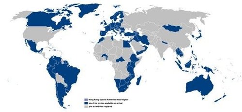 各国护照能力值:丹麦居首中国列倒数第四