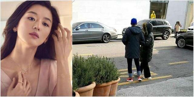 全智贤生完孩子15天就与老公逛街 美得发光