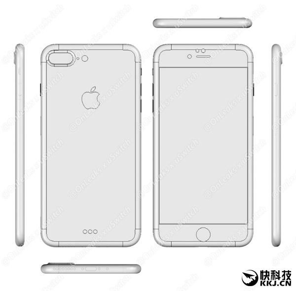 iphone 7/7 plus设计图曝光:彻底没秘密了!