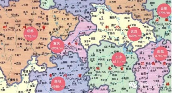 令国人悲伤的中国房价地图