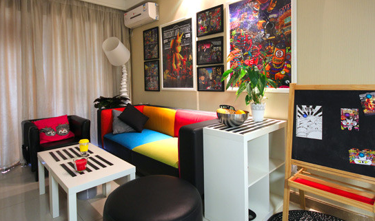 6万软装80平 广州画家晒超酷涂鸦婚房_频道-徐州