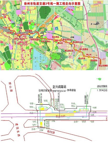 最新消息:徐州地铁3号线增设复兴南路站_频道