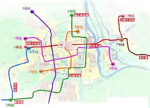 扬州地铁优先规划1、2、5号线