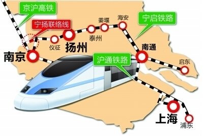 坐铁路公交去南京 宁扬联络线将接京沪高铁_频