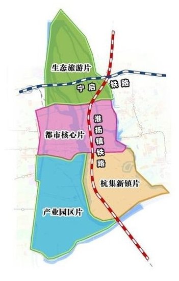 优势一:区位 江广融合区是扬州全市的地理中心,是区划调整后市区的