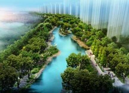 烟台开发区柳林河景观轮廓初现 将新建亲水平
