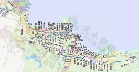 起自长江路的西端,沿长江路,幸福南路,芝罘屯路经过烟台火车站,沿海港图片