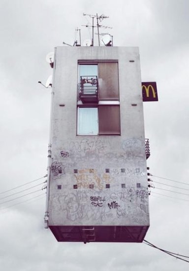 会飞的房子怎么画