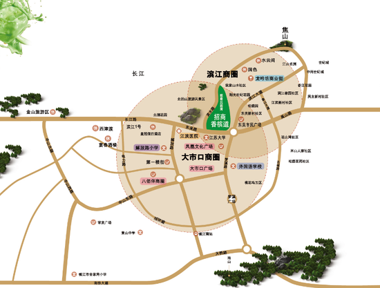 市口商圈仅1500米,处于滨江旅游经济圈的核心区,交通四通八达,镇江图片