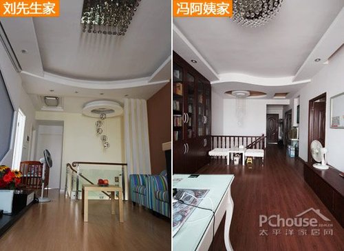 造型,一楼客厅的天花都是沿着边沿做出一圈石膏吊顶