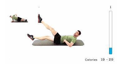 该动作能有效锻炼腹部侧面肌肉群,塑造腰线.