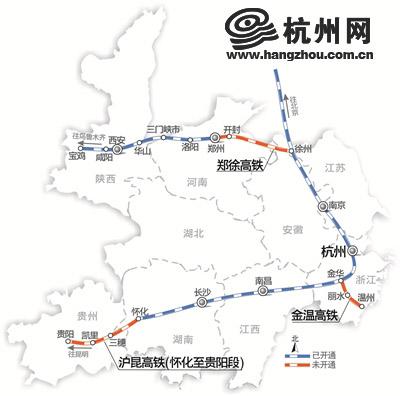 杭州今年5月乘高铁7.5小时到贵阳 年底7小时到西安图片