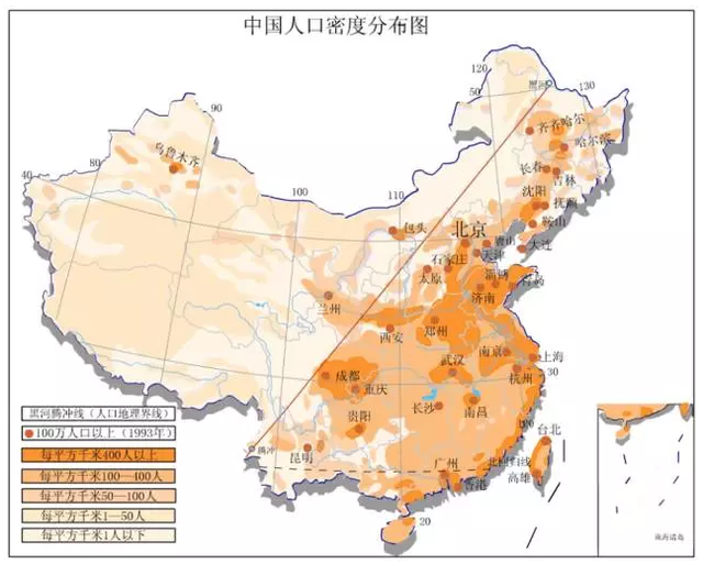 中国城市人口分布图_中国城市人口分布图(3)