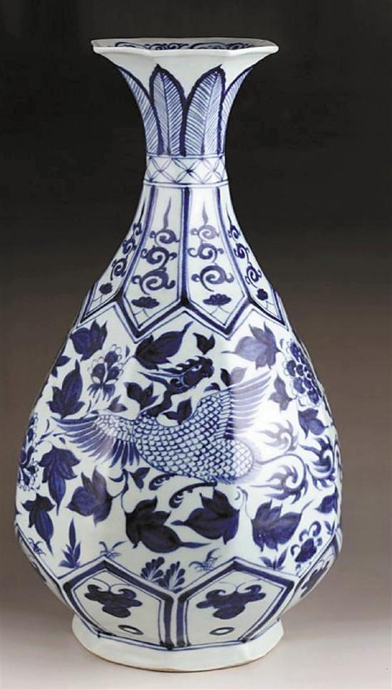 一件“元青花”瓷瓶 在浦江拍出8100万元？