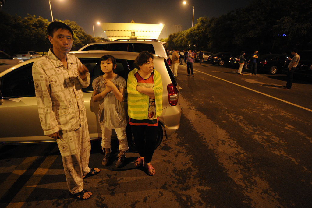 2010年6月5日,地震发生后,太原地区震感明显,人们纷纷跑出家门
