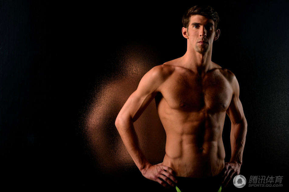 组图 菲尔普斯奥运写真古铜色身材肌肉健硕 体育 腾讯网