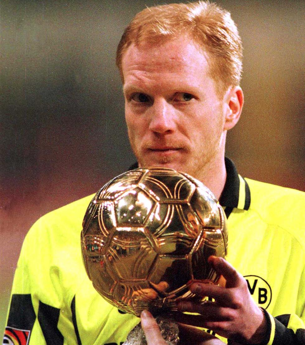 有德甲球员获得金球奖还是在1996年,多特蒙德的后腰球员萨默尔(现拜仁