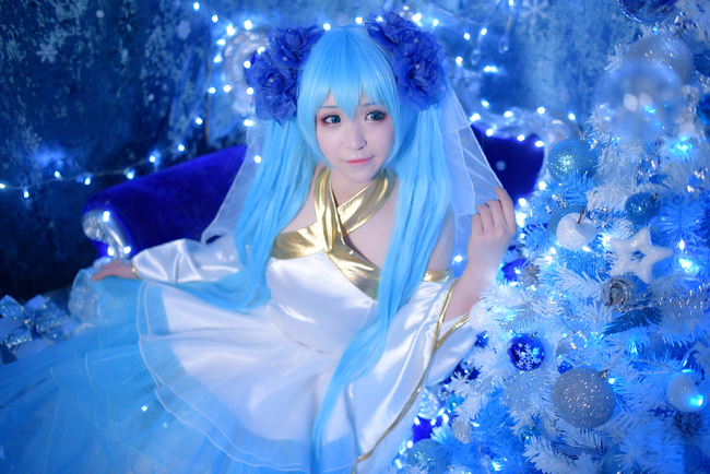 vocaloid初音未来花嫁版cos