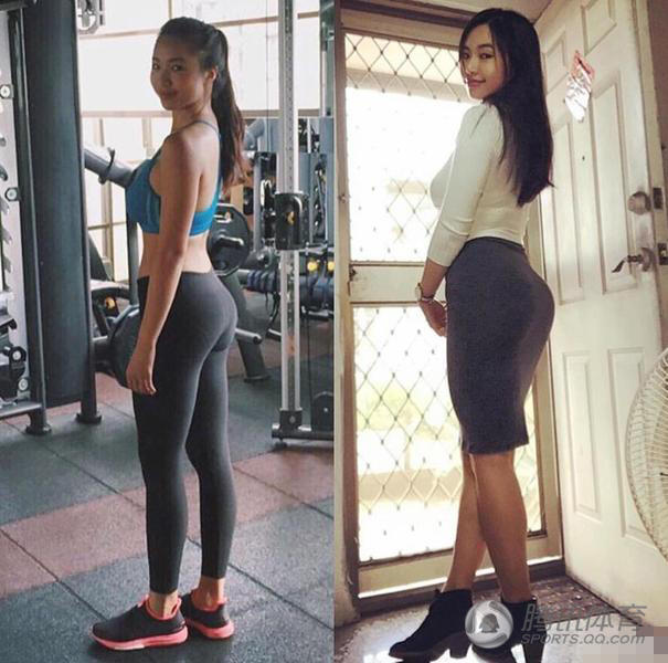 女郎健身秀翘臀 超火辣获赞"亚洲卡戴珊"